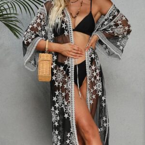 Kimono noir transparent — Constella