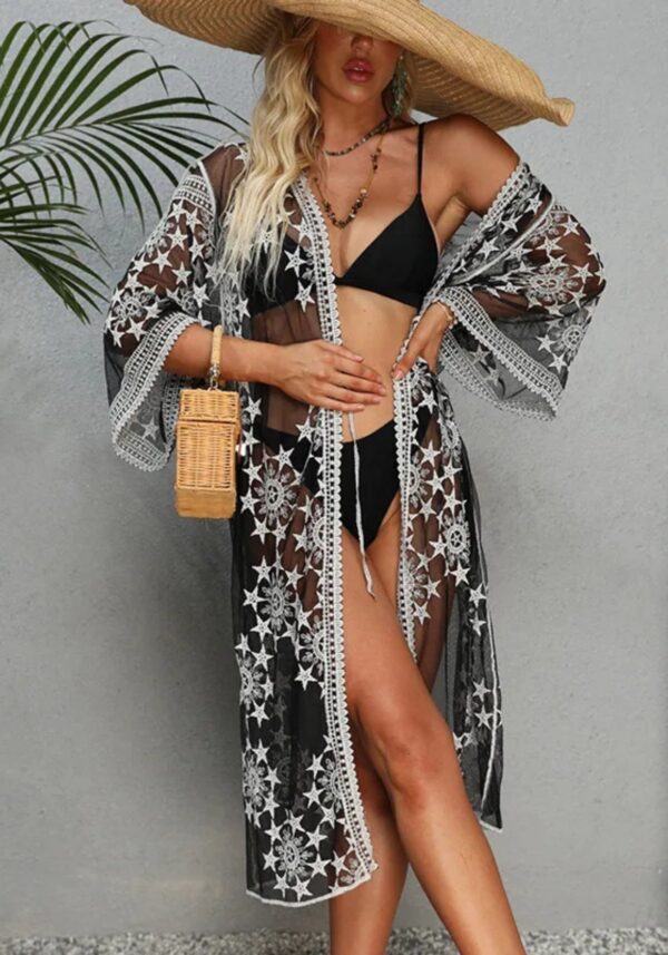 Kimono noir transparent — Constella