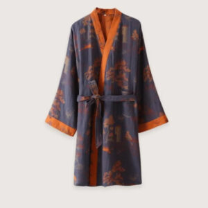 Kimono peignoir orange homme — Yoruki
