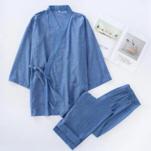 Kimono pyjama bleu femme — Ao vue 2