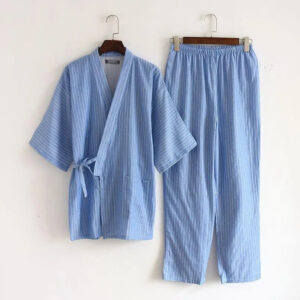 Kimono pyjama bleu femme — Ao vue 3