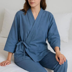Kimono pyjama bleu femme — Ao