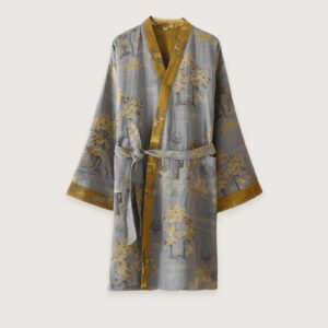 Kimono robe de chambre homme gris — Momiji