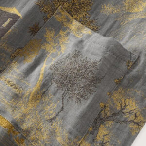 Kimono robe de chambre homme gris — Momiji vue 4