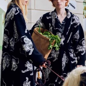 Peignoir kimono noir — Byakko vue 2