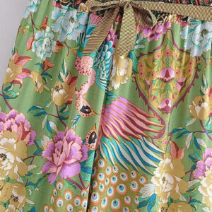 Pantalon kimono bohème paon — Momiji vue 2