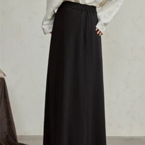 Kimono soie noir long femme — Shiro vue 2