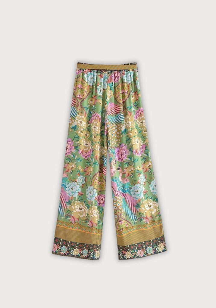 Pantalon large fleuri — Midoriha