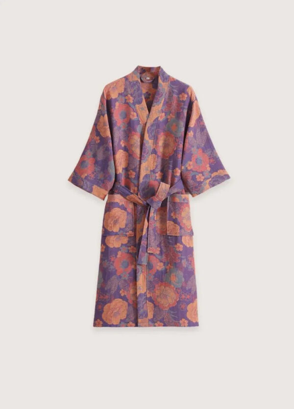 Peignoir de bain kimono femme fleuri — Murasaki