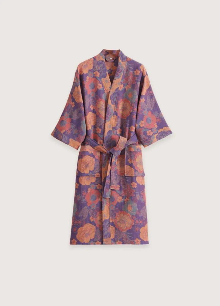 Peignoir de bain kimono femme fleuri — Murasaki