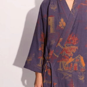 Peignoir japonais kimono femme — Mizuha vue 3