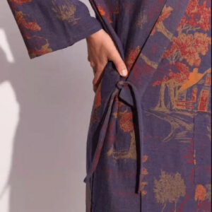 Peignoir japonais kimono femme — Mizuha vue 5