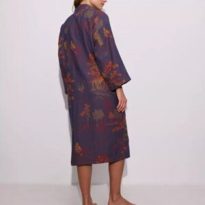 Peignoir kimono bleu femme — Mizuki vue 2