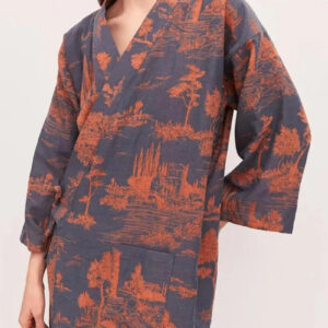 Peignoir kimono coton femme — Asagiri vue 2