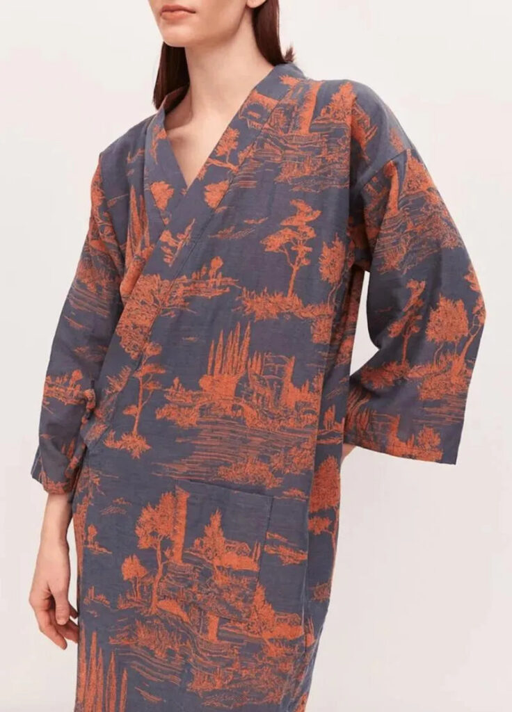 Peignoir kimono coton femme — Asagiri