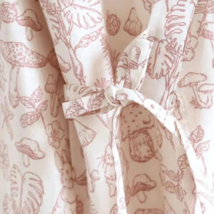 Peignoir kimono court en coton blanc — Yume vue 2