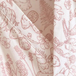 Peignoir kimono court en coton blanc — Yume vue 3