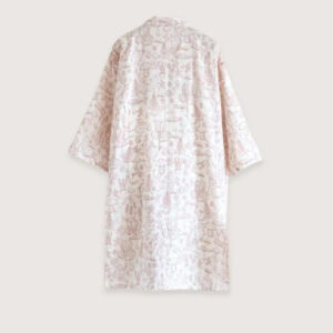 Peignoir kimono court en coton blanc — Yume vue 5