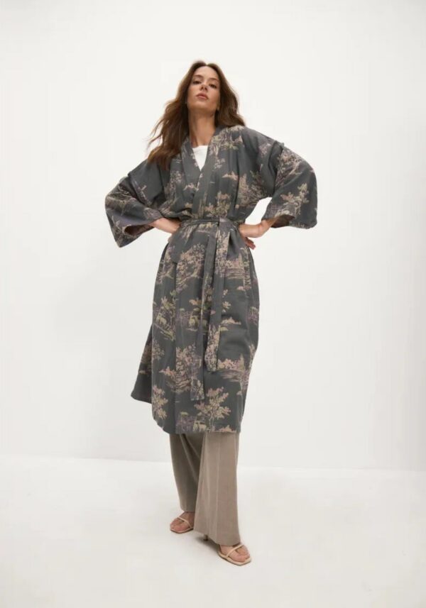 Peignoir kimono femme — Brume