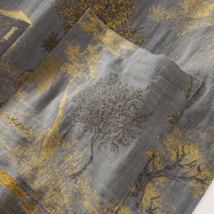 Peignoir kimono gris homme — Momiji vue 4
