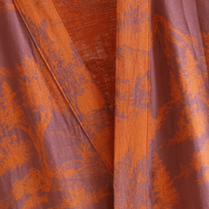 Peignoir kimono orange femme — Ukiyo vue 4