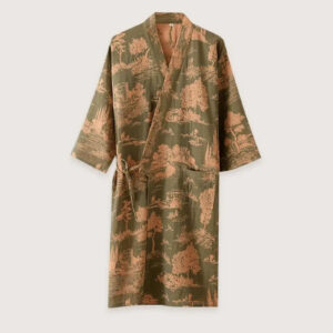 Peignoir kimono pour homme vert — Midori