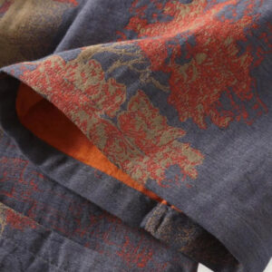 Peignoir style kimono bleu pour homme — Mizuha vue 3