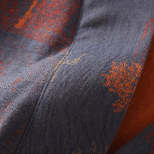 Peignoir style kimono bleu pour homme — Mizuha vue 4