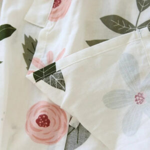 Pyjama kimono blanc floral — Hana vue 4
