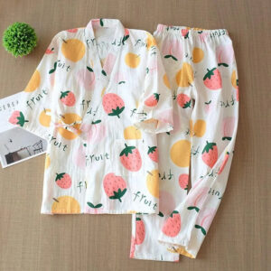 Pyjama kimono coton fruité — Kudamono vue 2