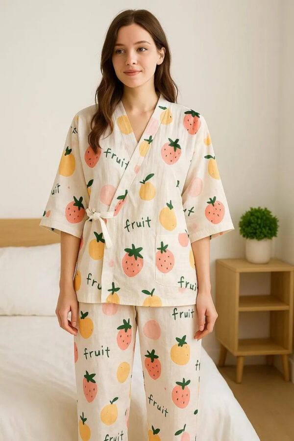 Pyjama kimono coton fruité — Kudamono