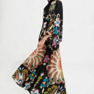 Robe kimono black floral — Kokoro vue 4