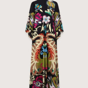 Robe kimono black floral — Kokoro vue 5