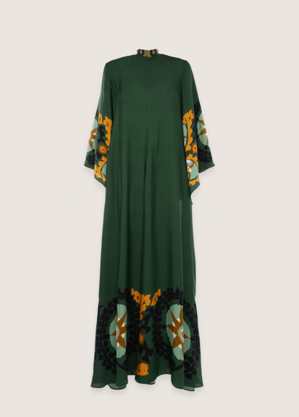 Robe kimono réversible — Émeraude