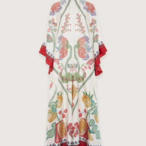 Robe Kimono Longue Fleurie Multicolore Femme — Motifs Floraux Japonais vue 5