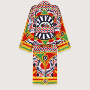 Robe kimono imprimé mosaïque — Karasu vue 2