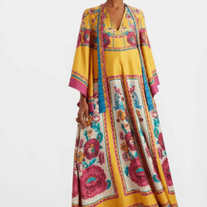 Robe kimono jaune — Iro vue 3