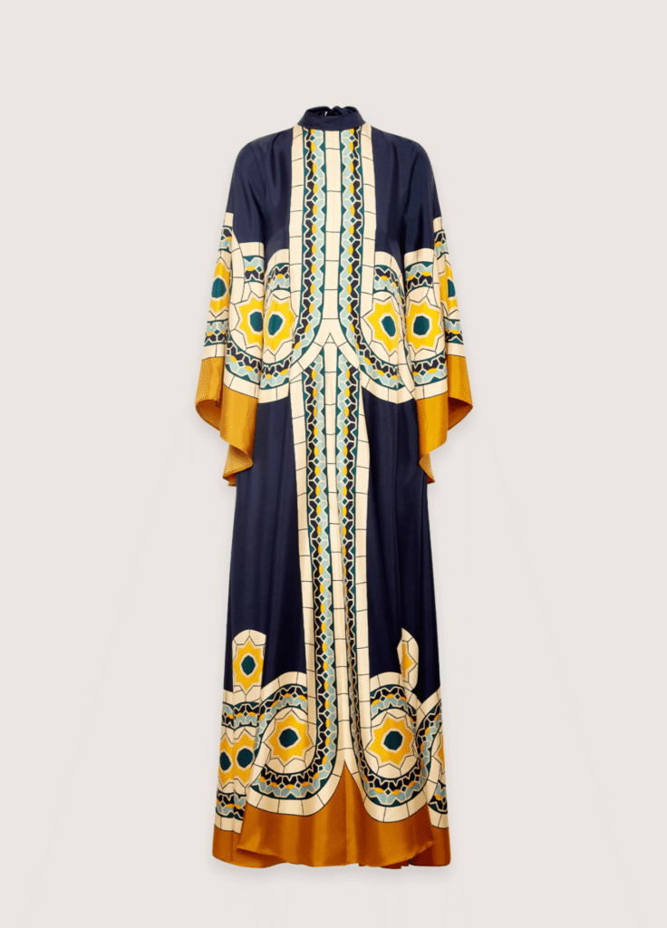 Robe kimono réversible — Méditerranée