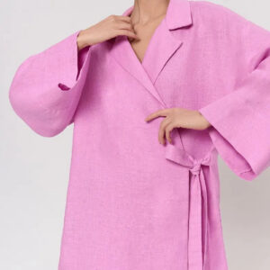 Robe kimono rose — Momo vue 2