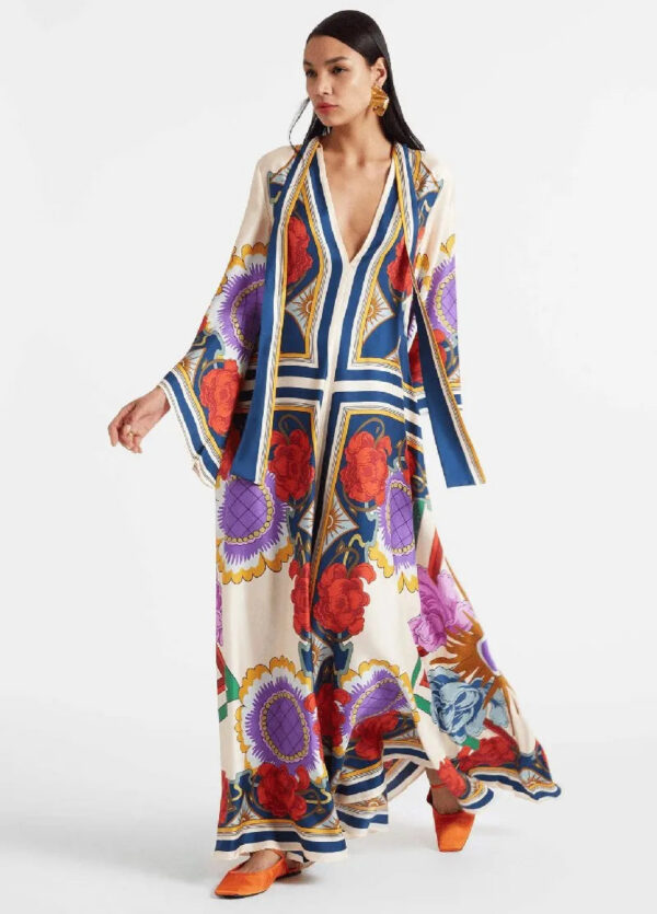 Robe kimono style satin — Goka