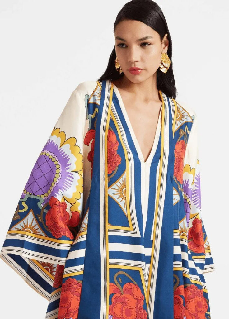 Robe kimono style satin — Goka