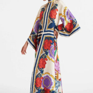 Robe kimono style satin — Goka vue 3