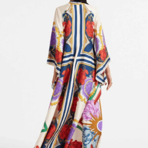 Robe kimono style satin — Goka vue 4