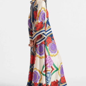 Robe kimono style satin — Goka vue 5