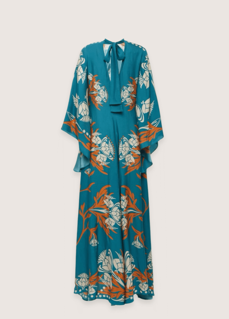 Robe kimono réversible — Turquoise Sauvage