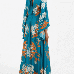 Robe kimono réversible — Turquoise Sauvage vue 4