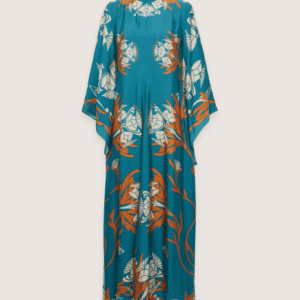 Robe kimono réversible — Turquoise Sauvage