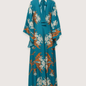 Robe kimono turquoise — Umi vue 5