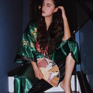 Robe kimono verte — Hisui vue 3