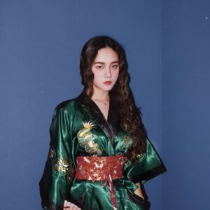 Robe kimono verte — Hisui vue 2